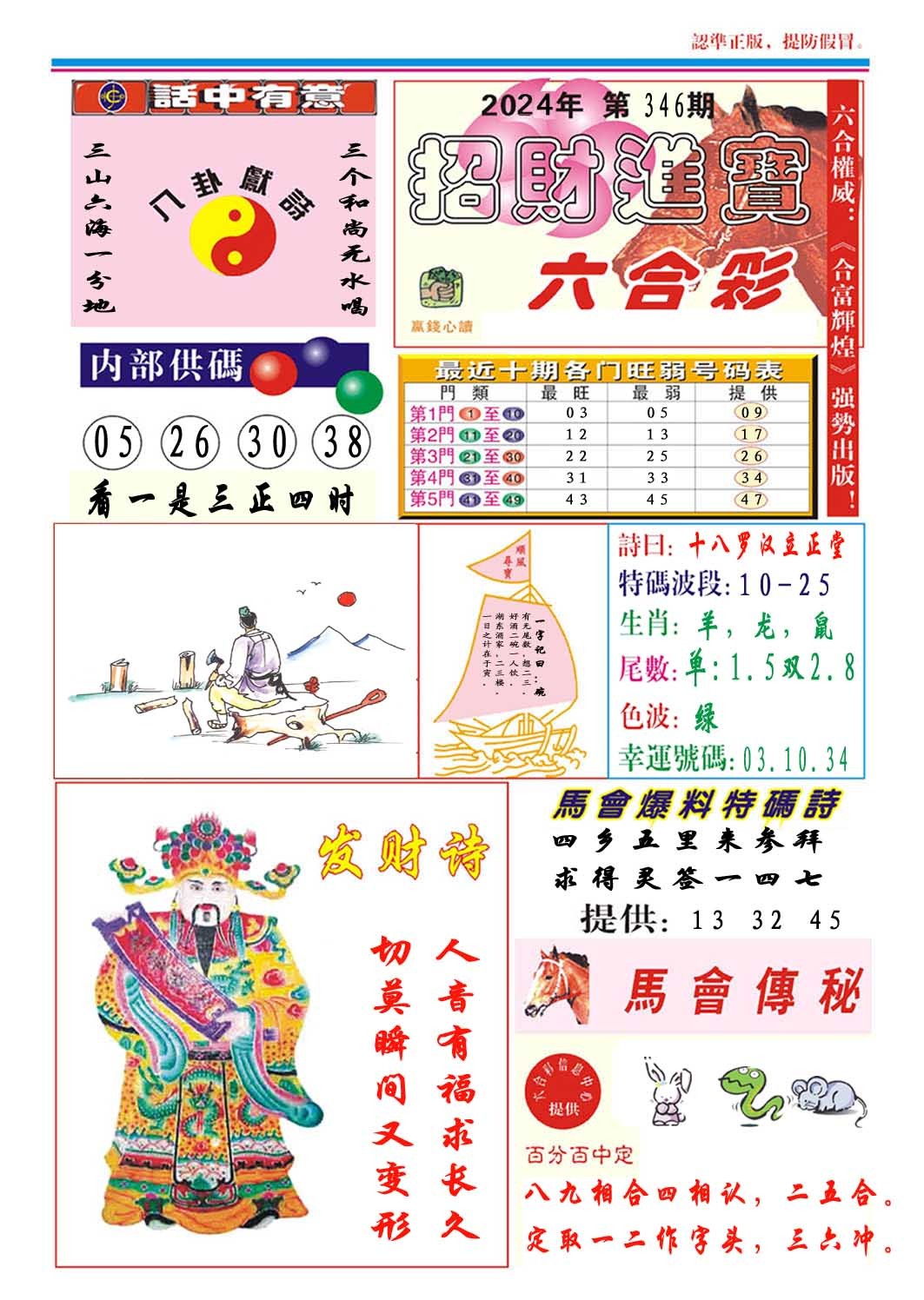 2024346期招财进宝
