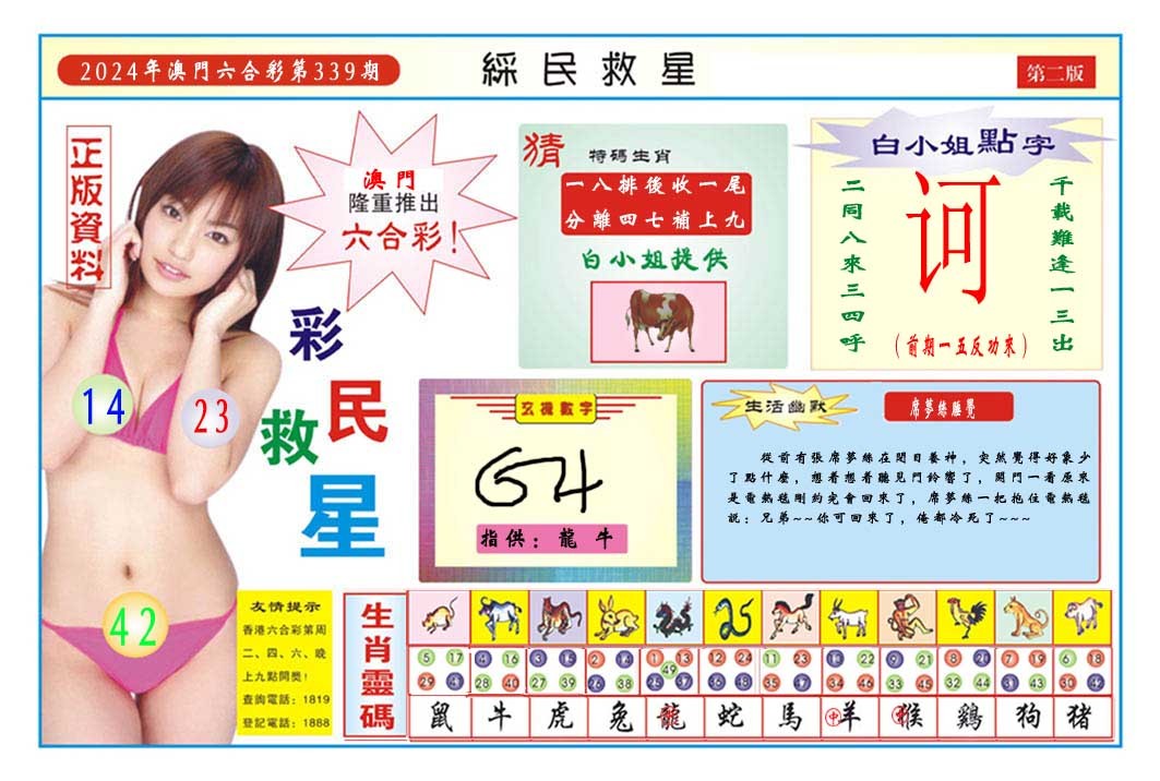 2024339期彩民救星B
