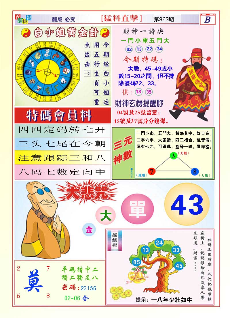 2024363期猛料直击B
