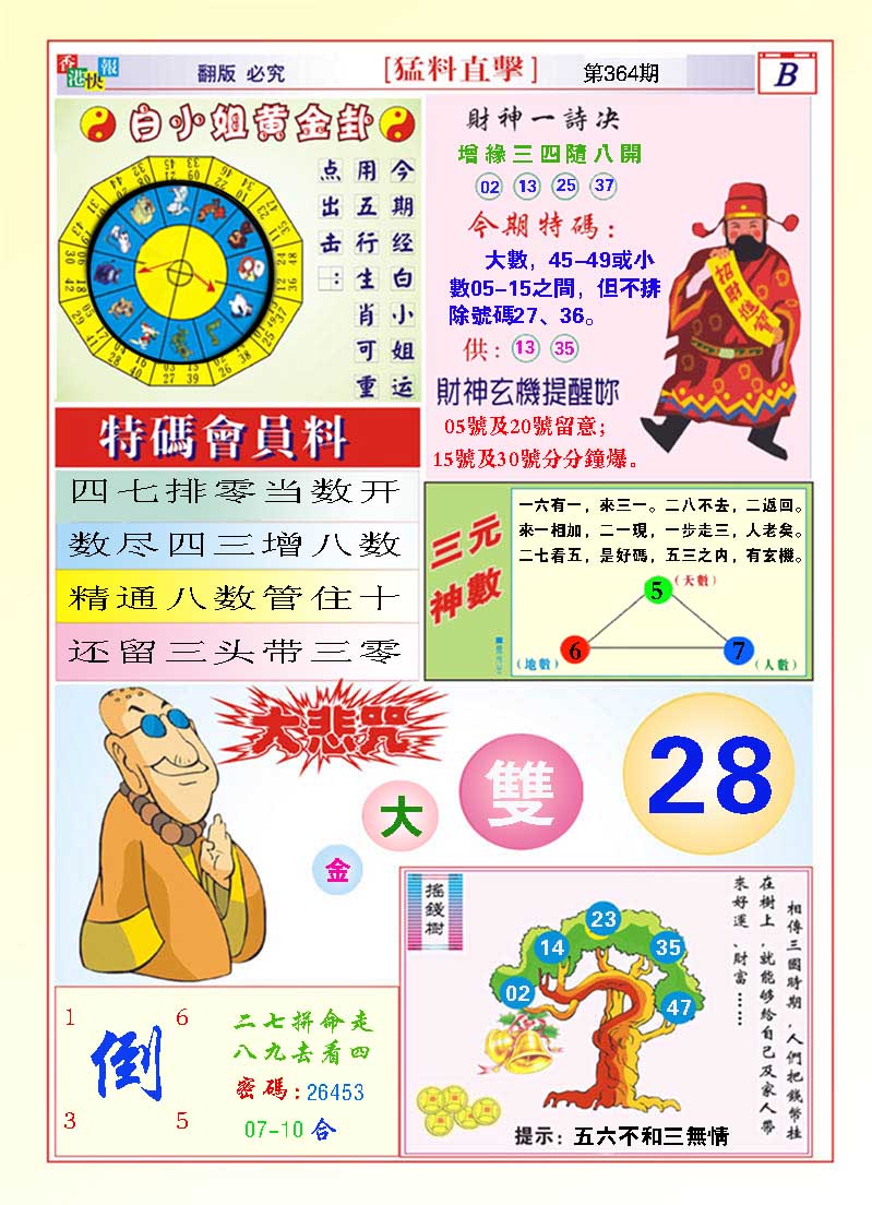 2024364期猛料直击B