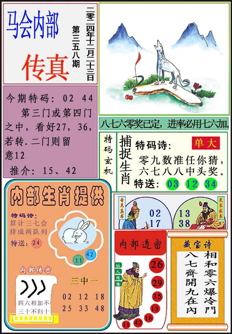 2024358期马会内部传真