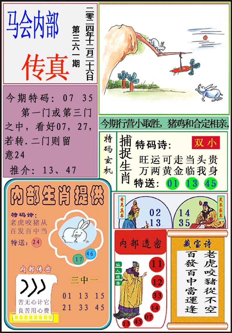 2024361期马会内部传真
