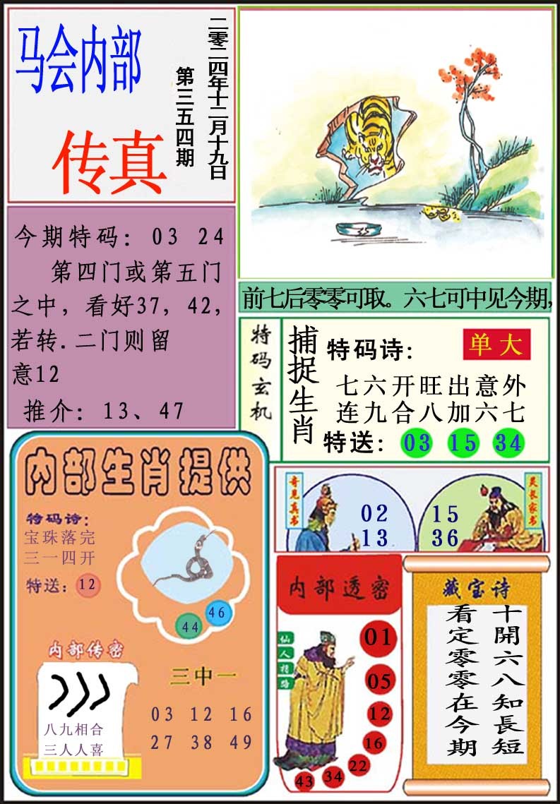 2024354期马会内部传真