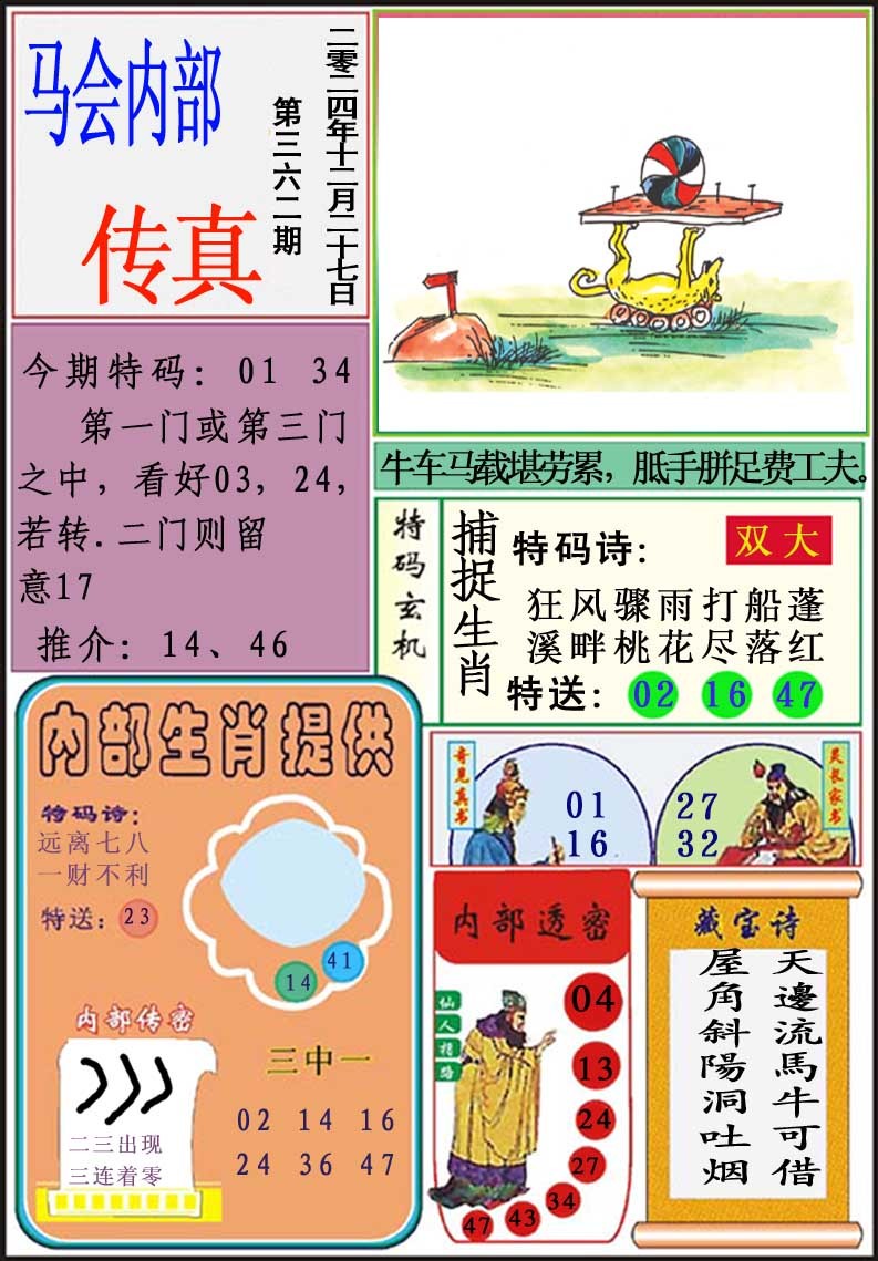 2024362期马会内部传真