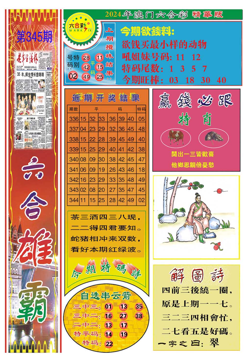 2024345期六合雄霸