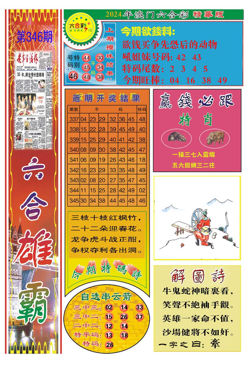 2024346期六合雄霸