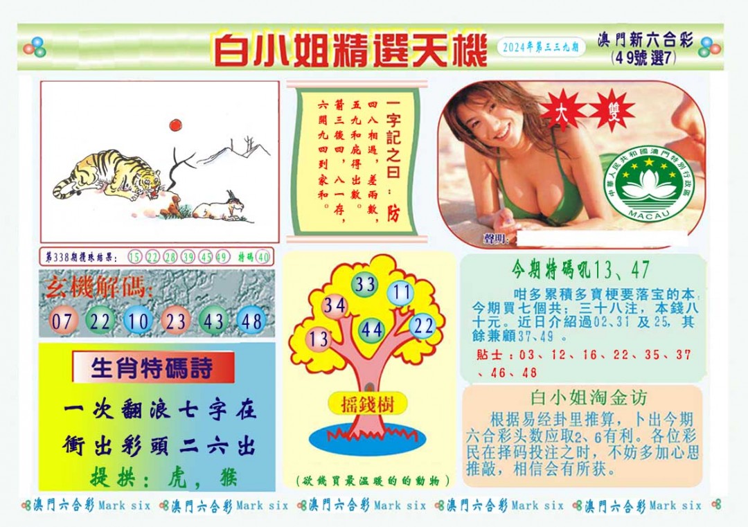 2024339期白小姐精选玄机A