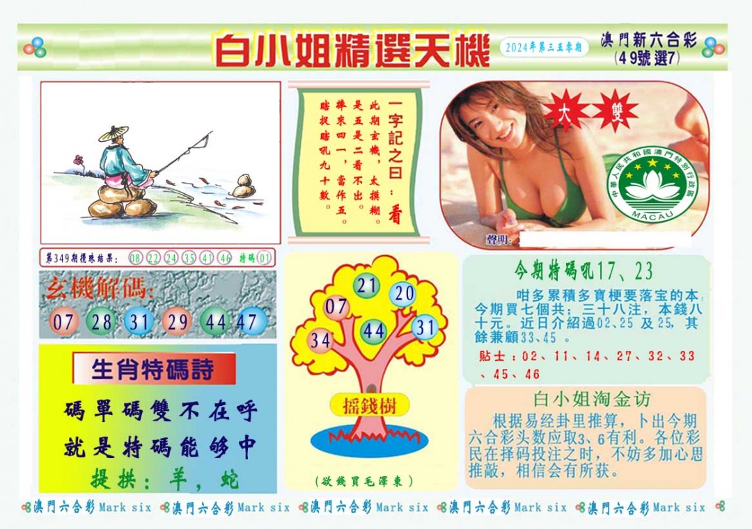 2024350期白小姐精选玄机A