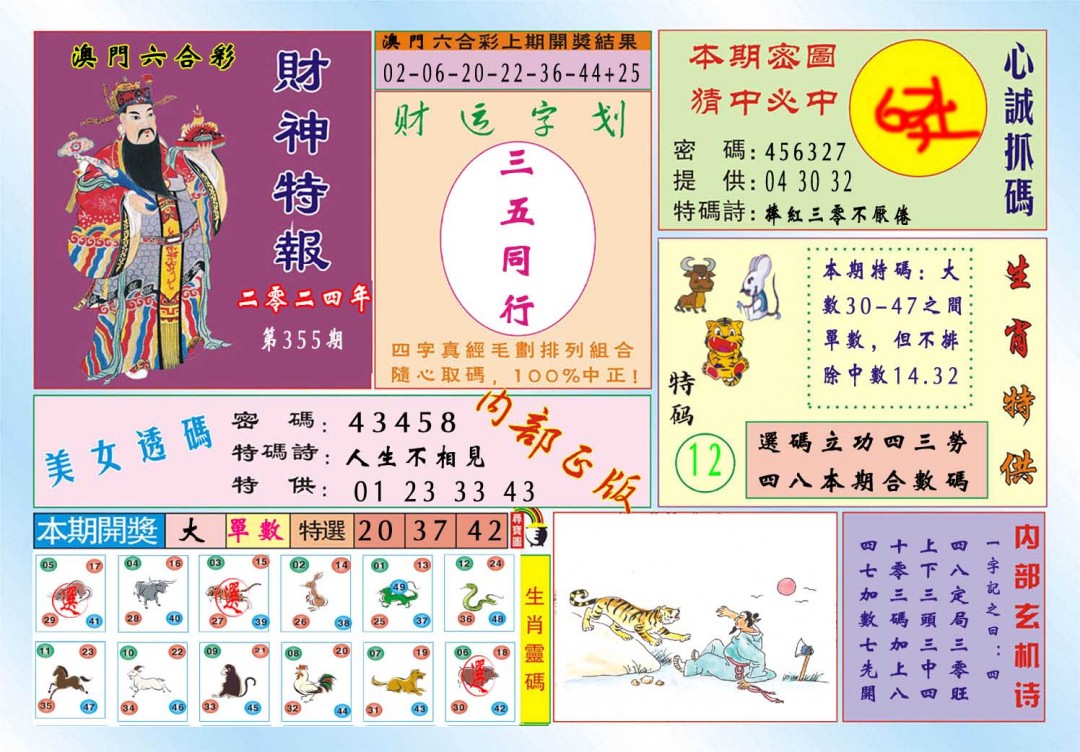 2024355期财神特报