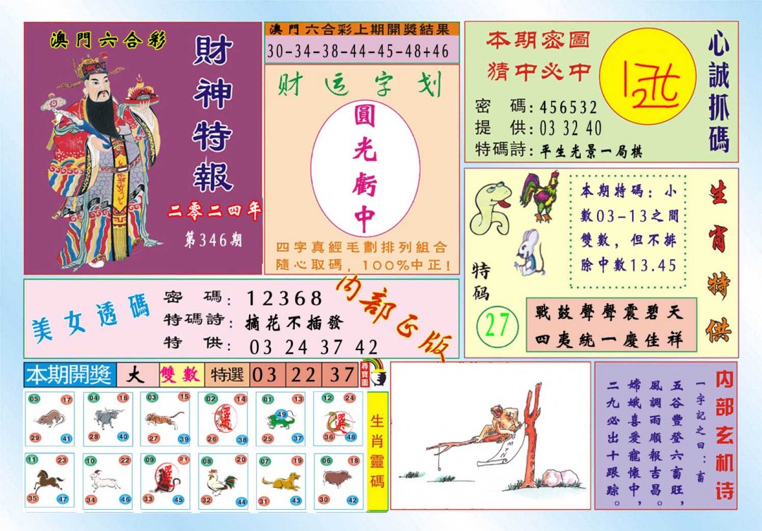 2024346期财神特报