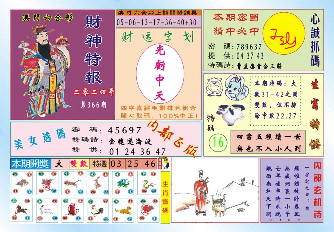 2024366期财神特报