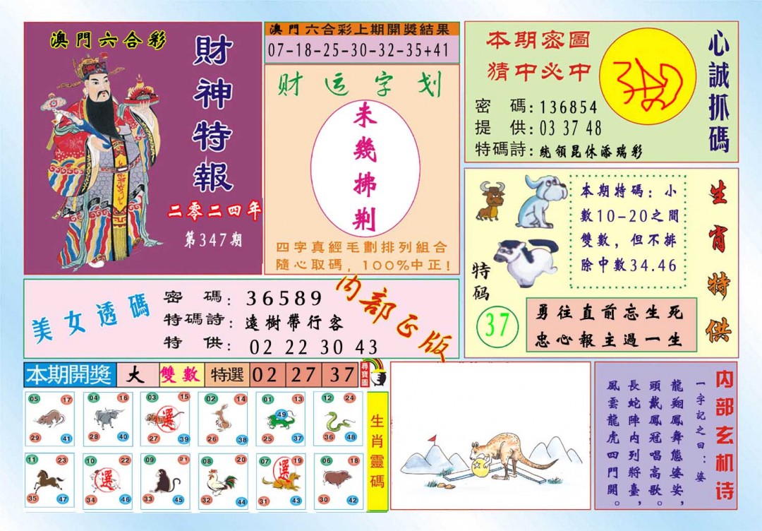 2024347期财神特报