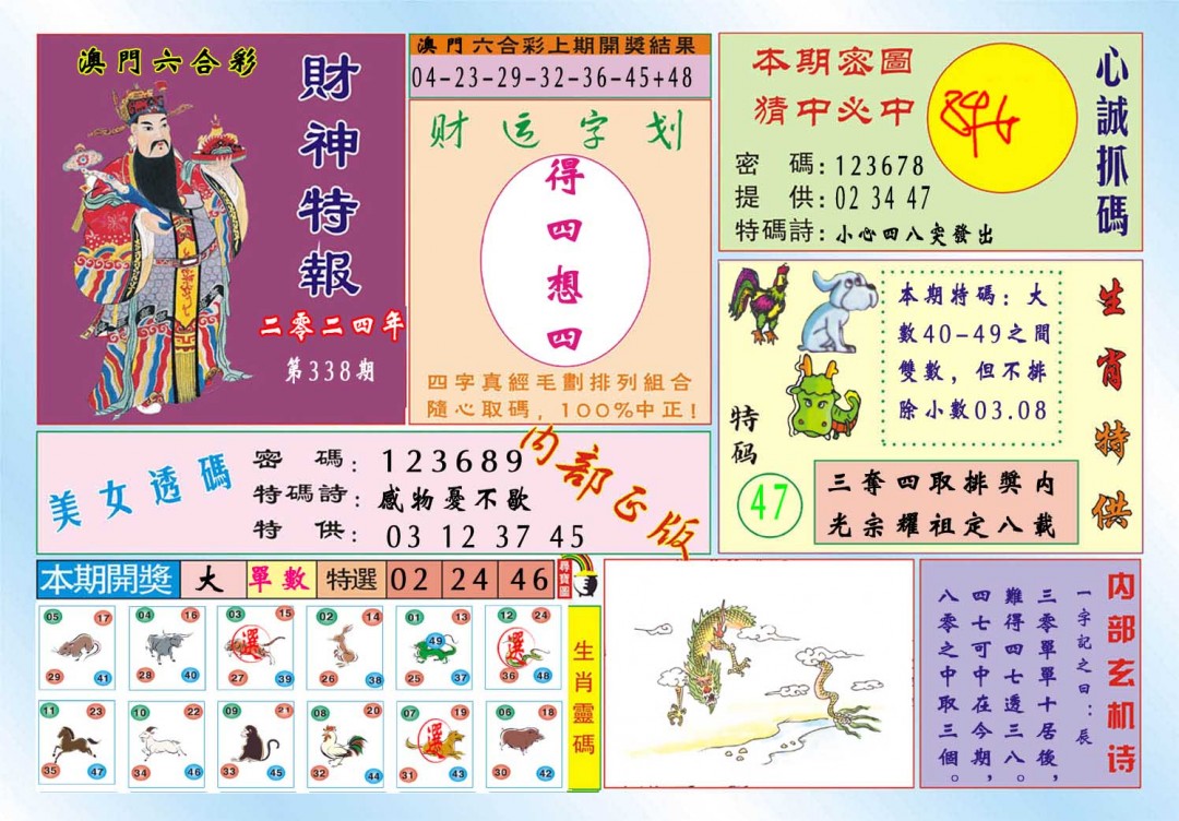 2024338期财神特报