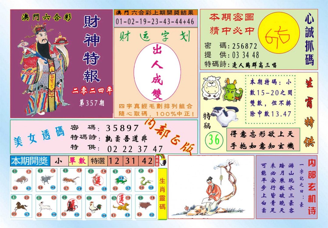 2024357期财神特报