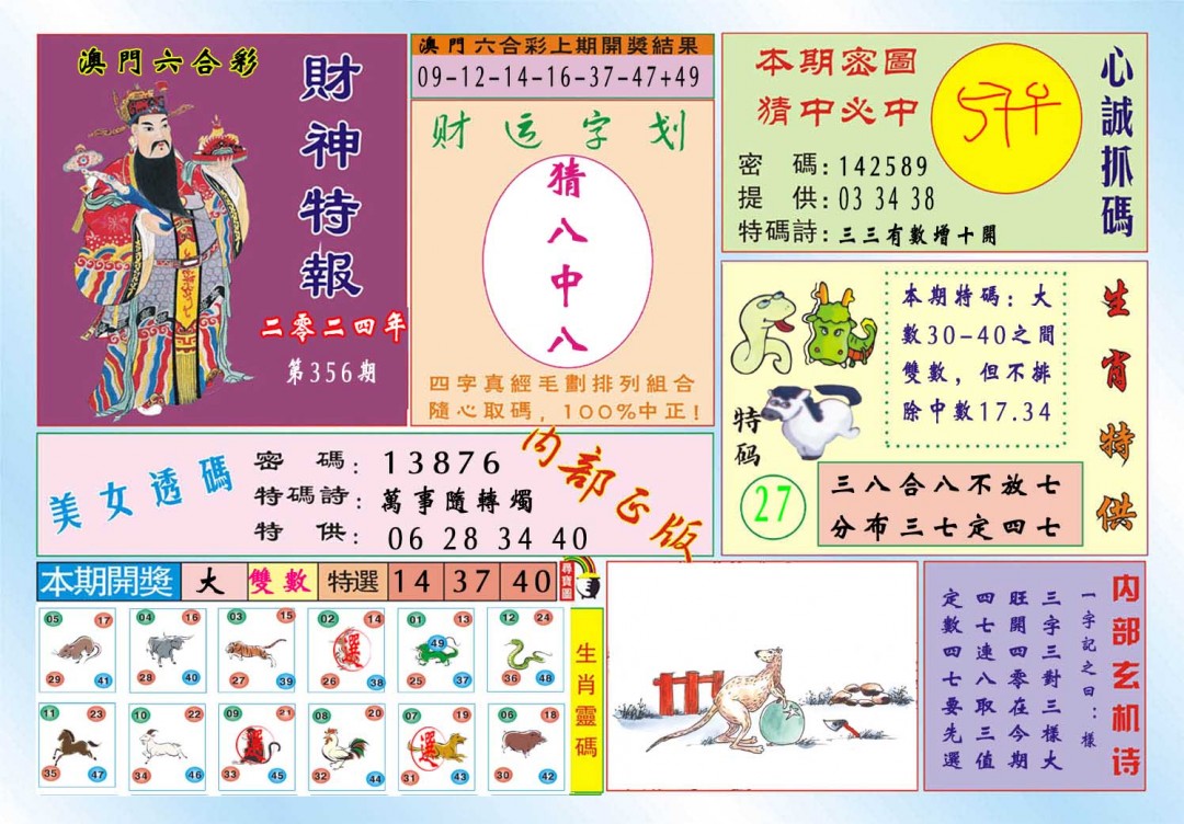 2024356期财神特报