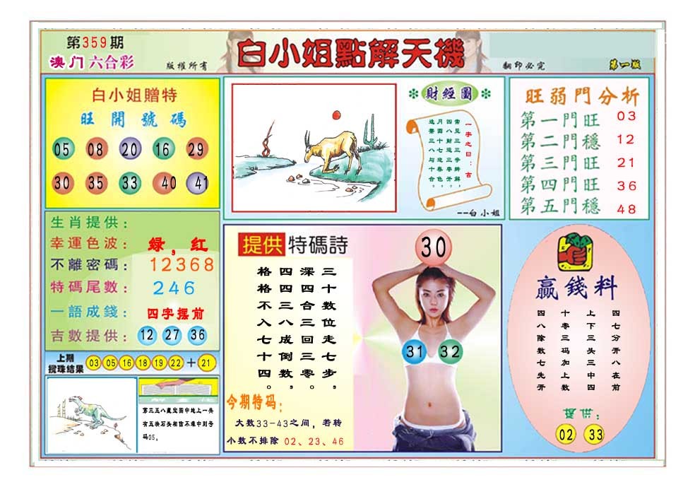 2024359期白小姐点解天机A