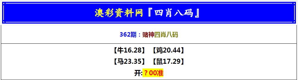 2024362期赌神四肖八码