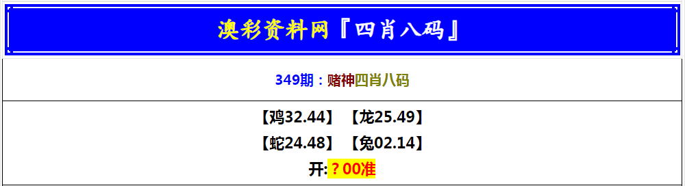 2024349期赌神四肖八码