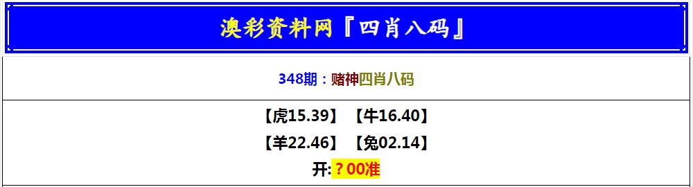2024348期赌神四肖八码