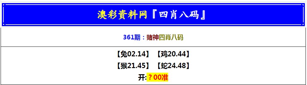 2024361期赌神四肖八码