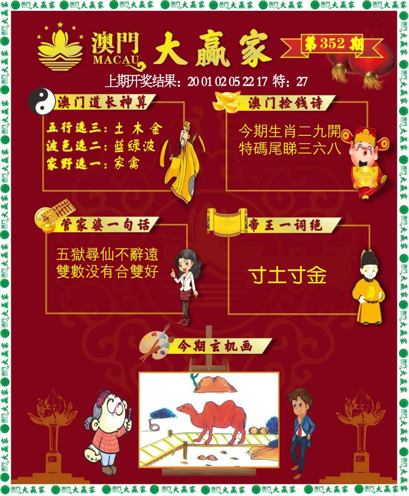 2024352期大赢家
