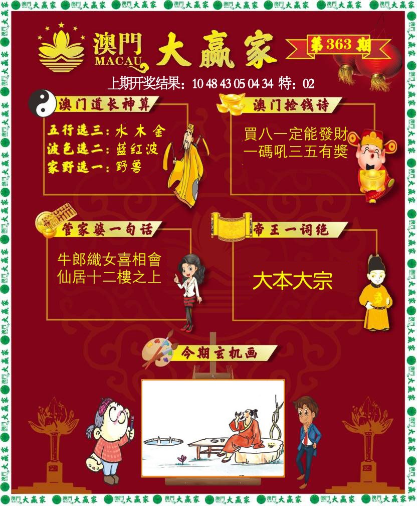 2024363期大赢家