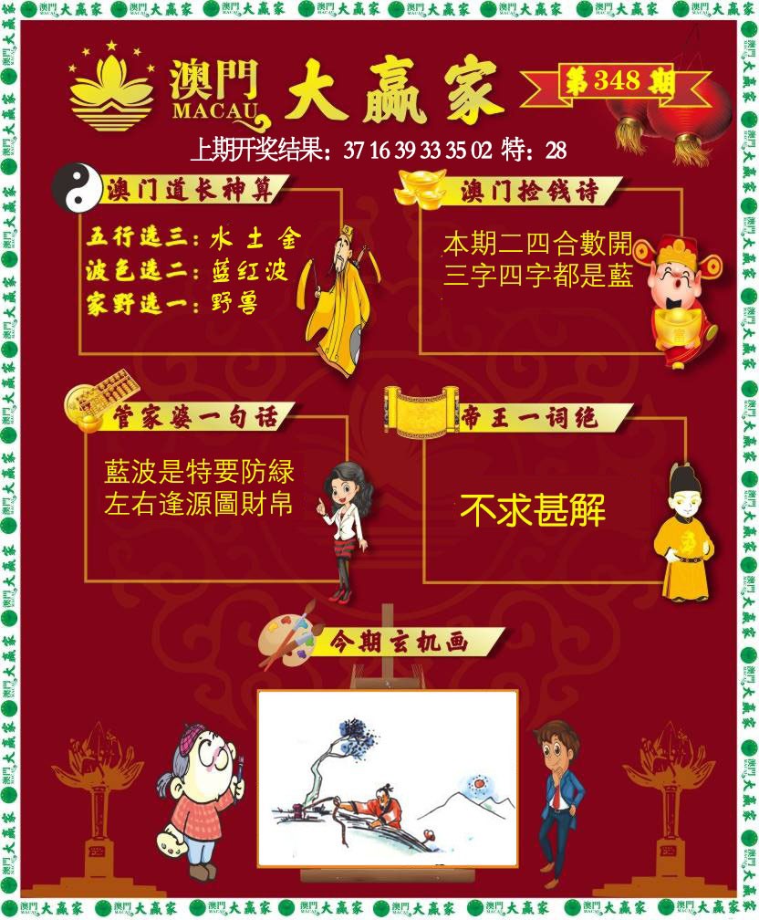 2024348期大赢家