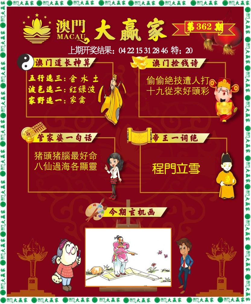 2024362期大赢家