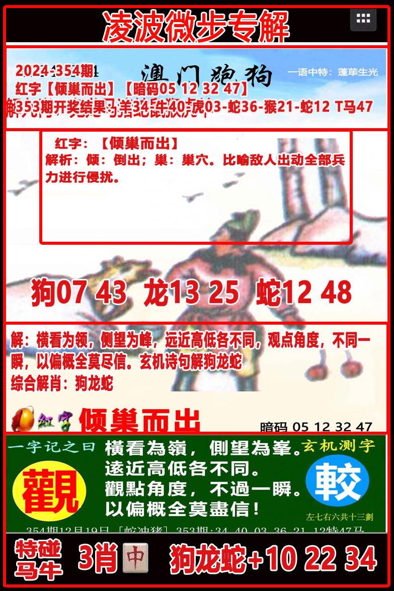 2024354期凌波微步