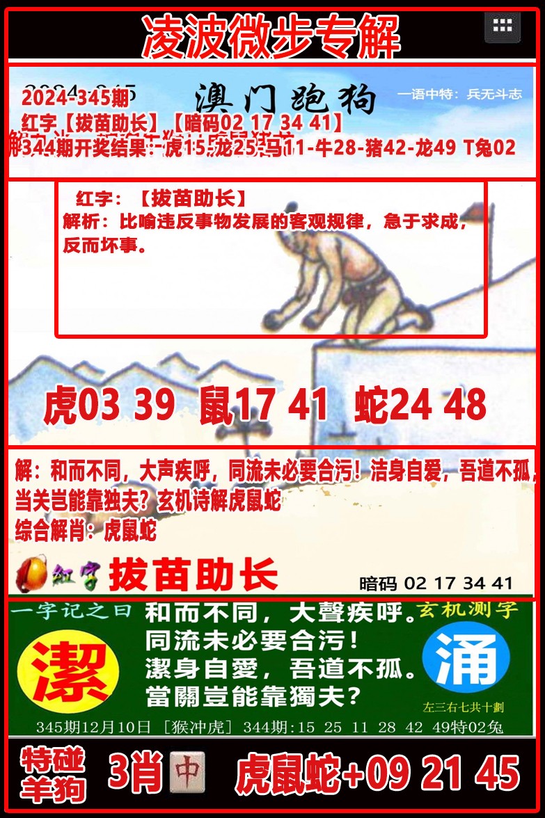 2024345期凌波微步