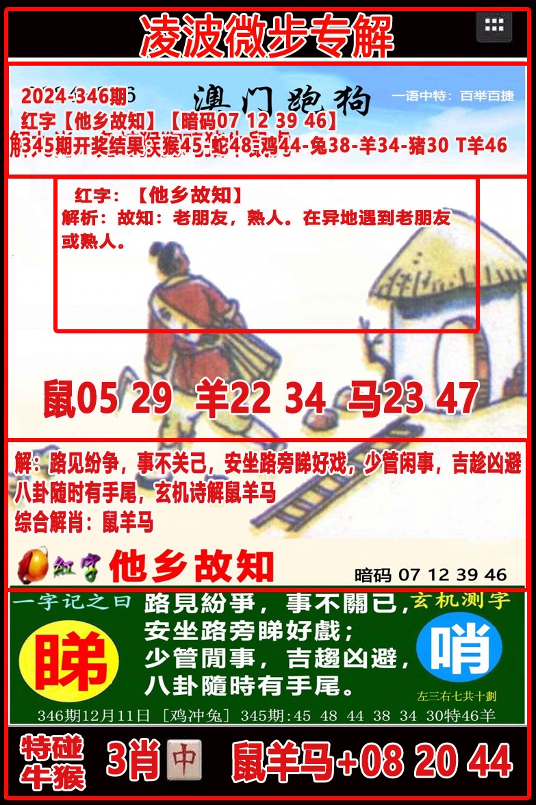 2024346期凌波微步