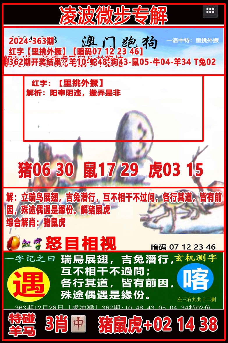 2024363期凌波微步