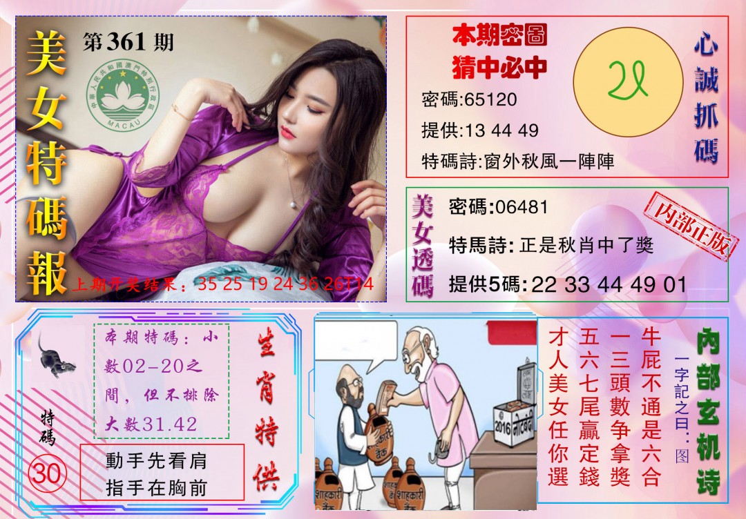 2024361期美女特码报