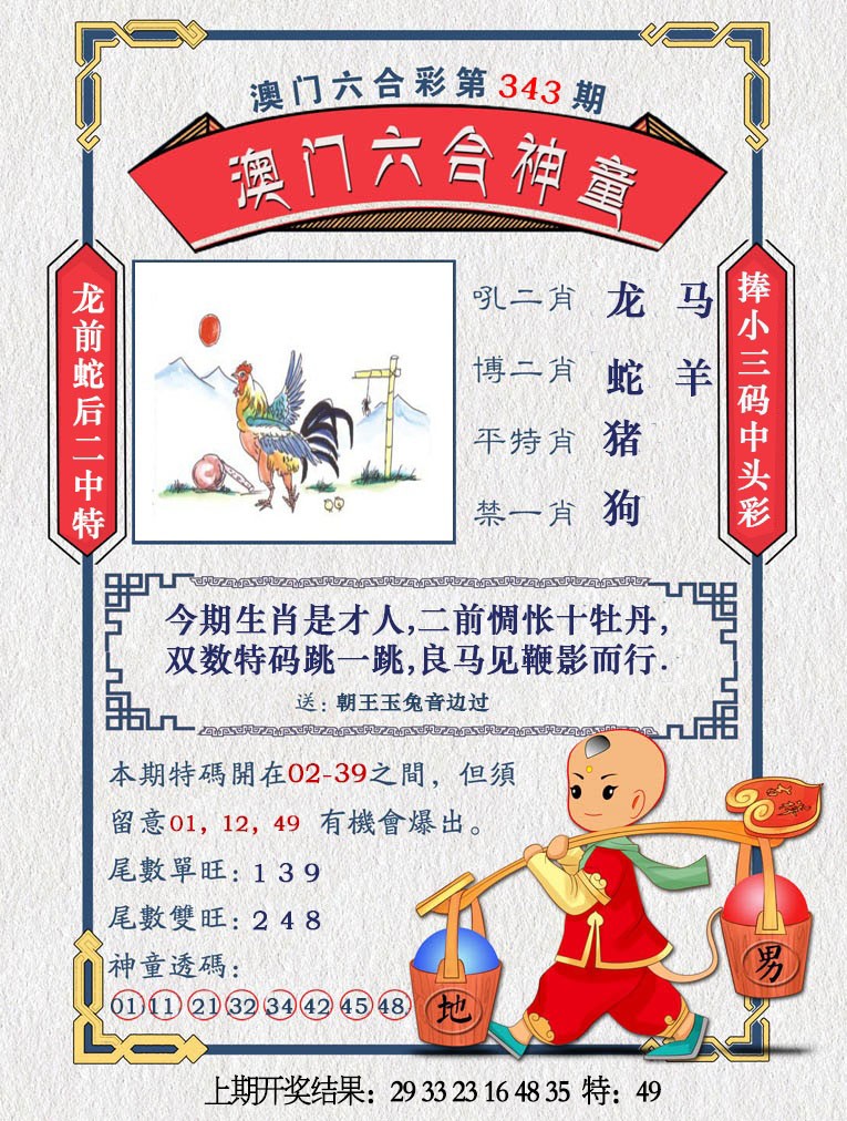 2024343期澳门六合神童