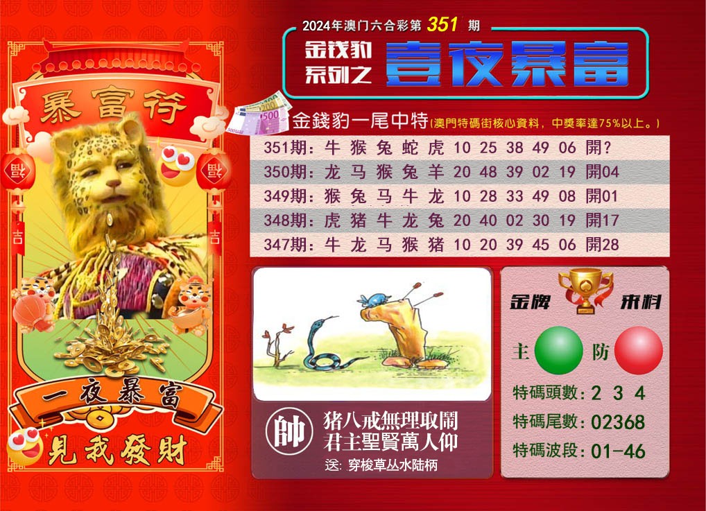 2024351期一夜暴富