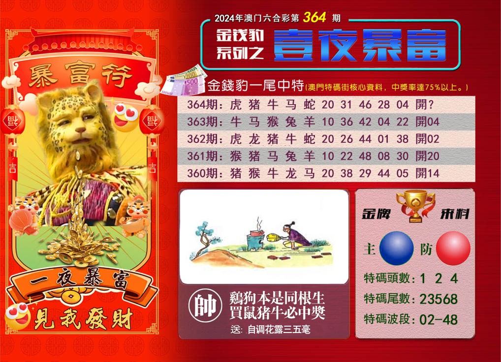 2024364期一夜暴富