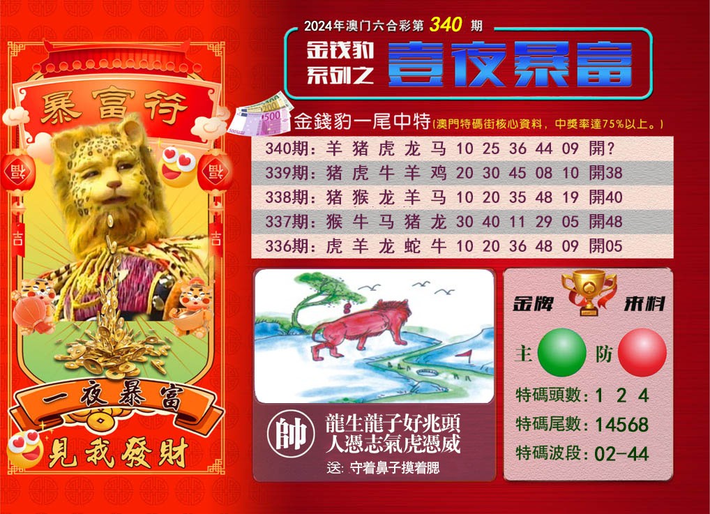 2024340期一夜暴富