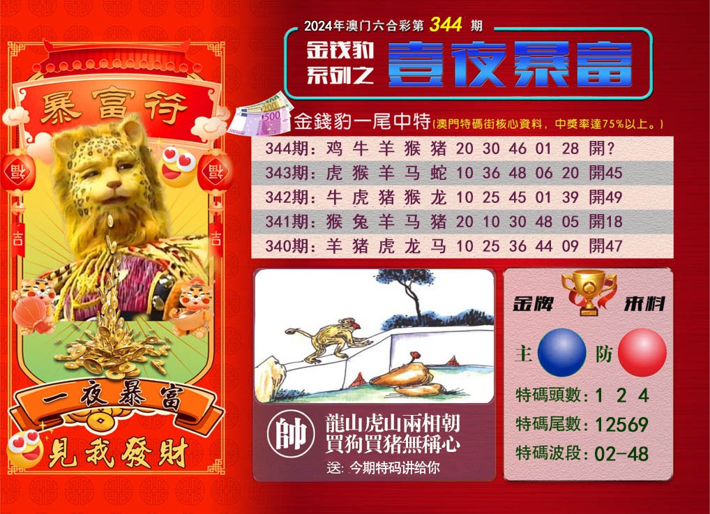 2024344期一夜暴富