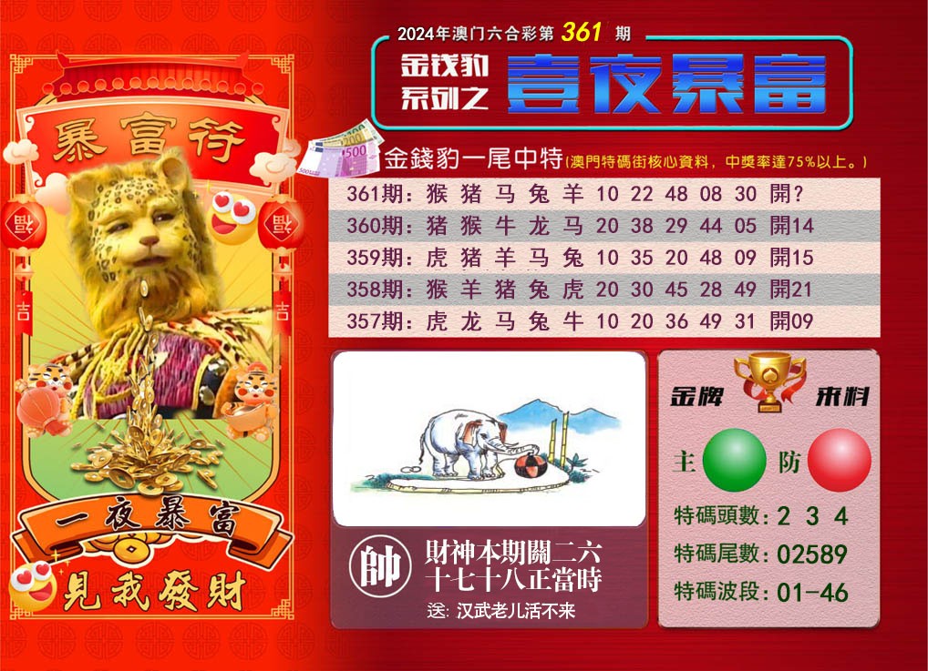 2024361期一夜暴富