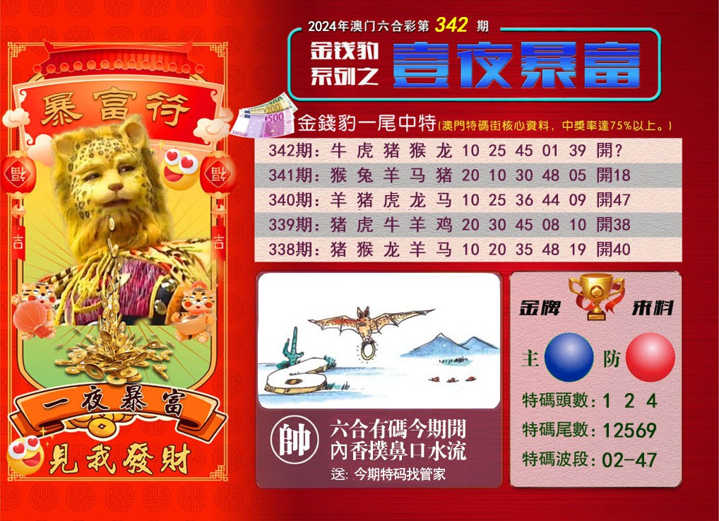 2024342期一夜暴富