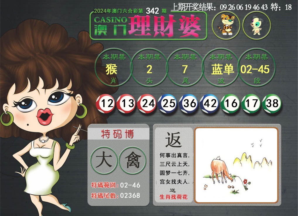 2024342期澳门理财婆