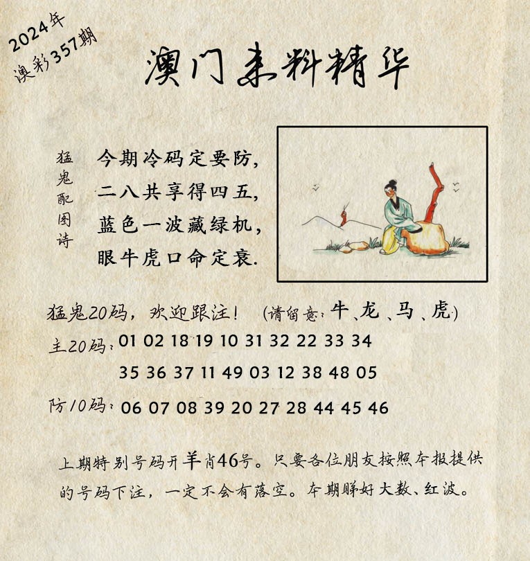2024357期澳门来料精华