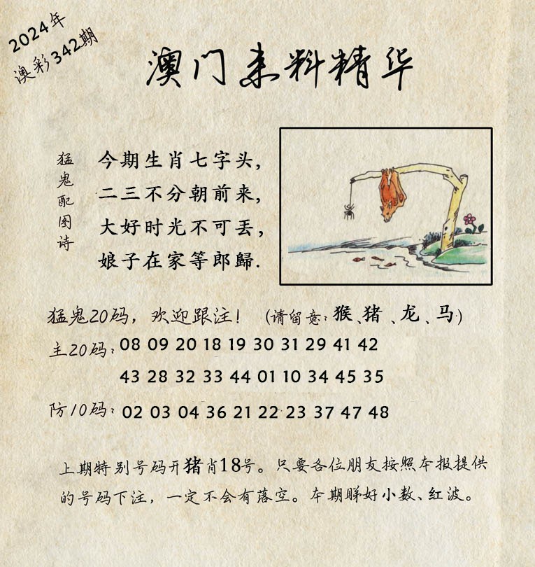 2024342期澳门来料精华