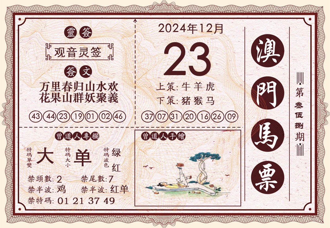 2024358期澳门马票