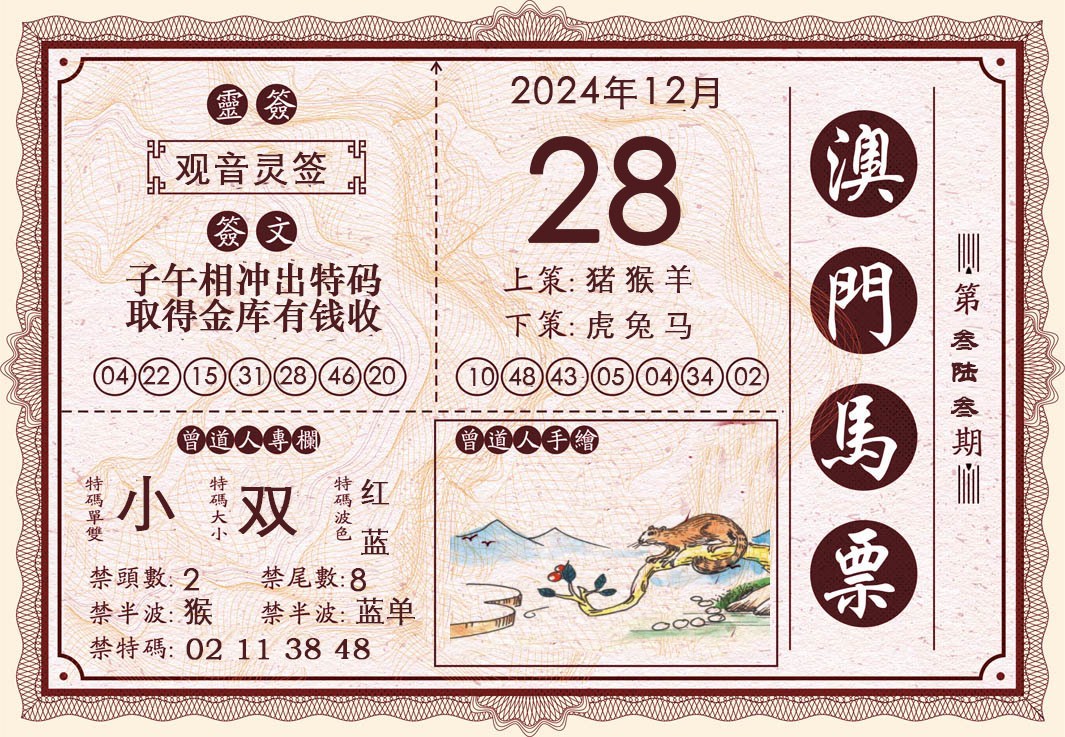 2024363期澳门马票