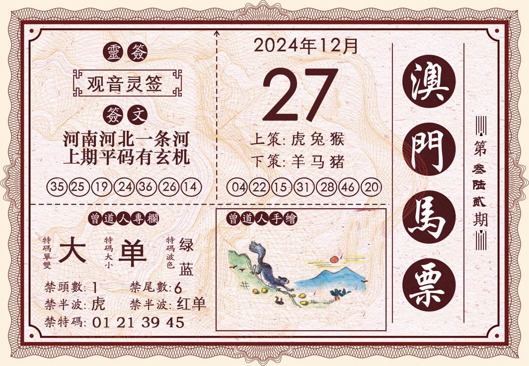 2024362期澳门马票