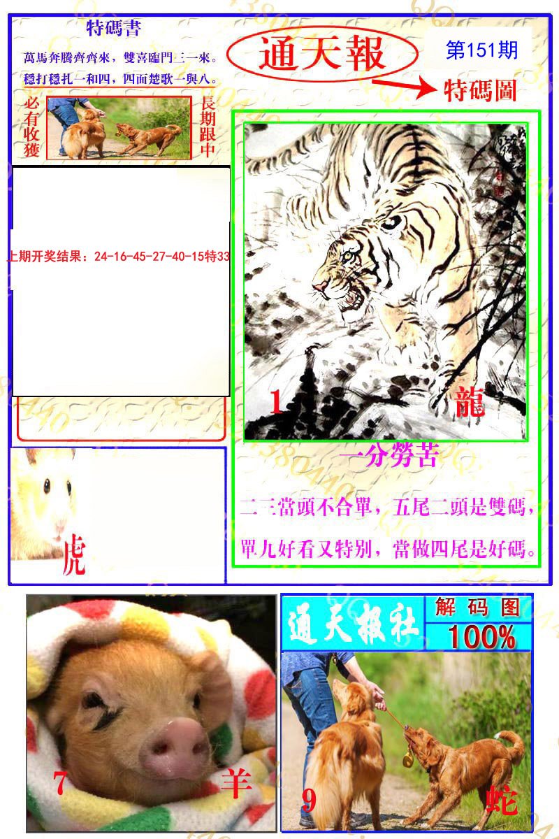 2024151期通天特解图