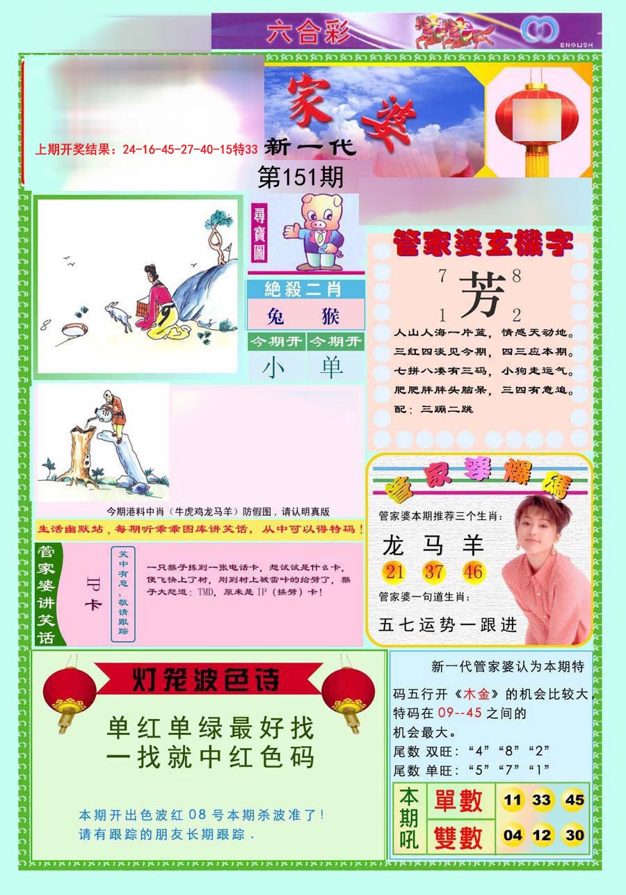 2024151期新一代管家婆