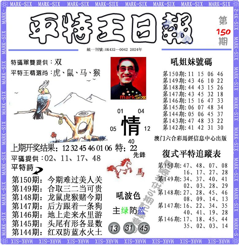 2024150期平特王日报