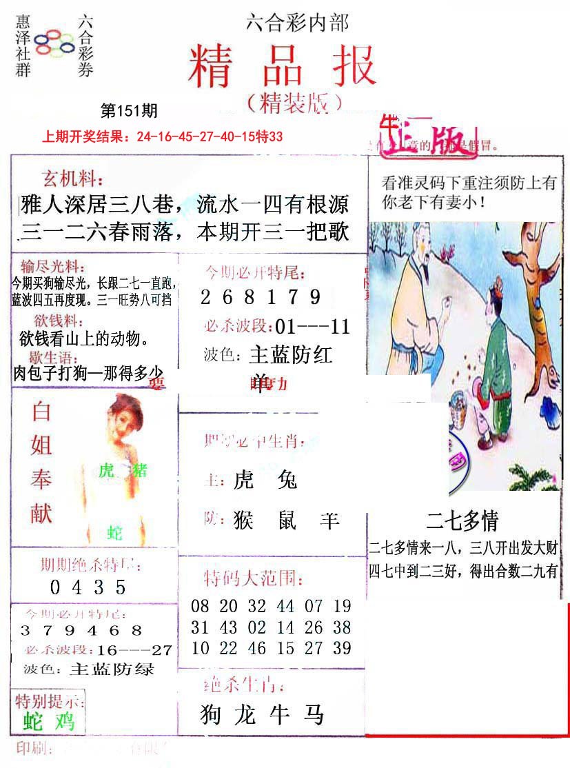 2024151期摇钱树